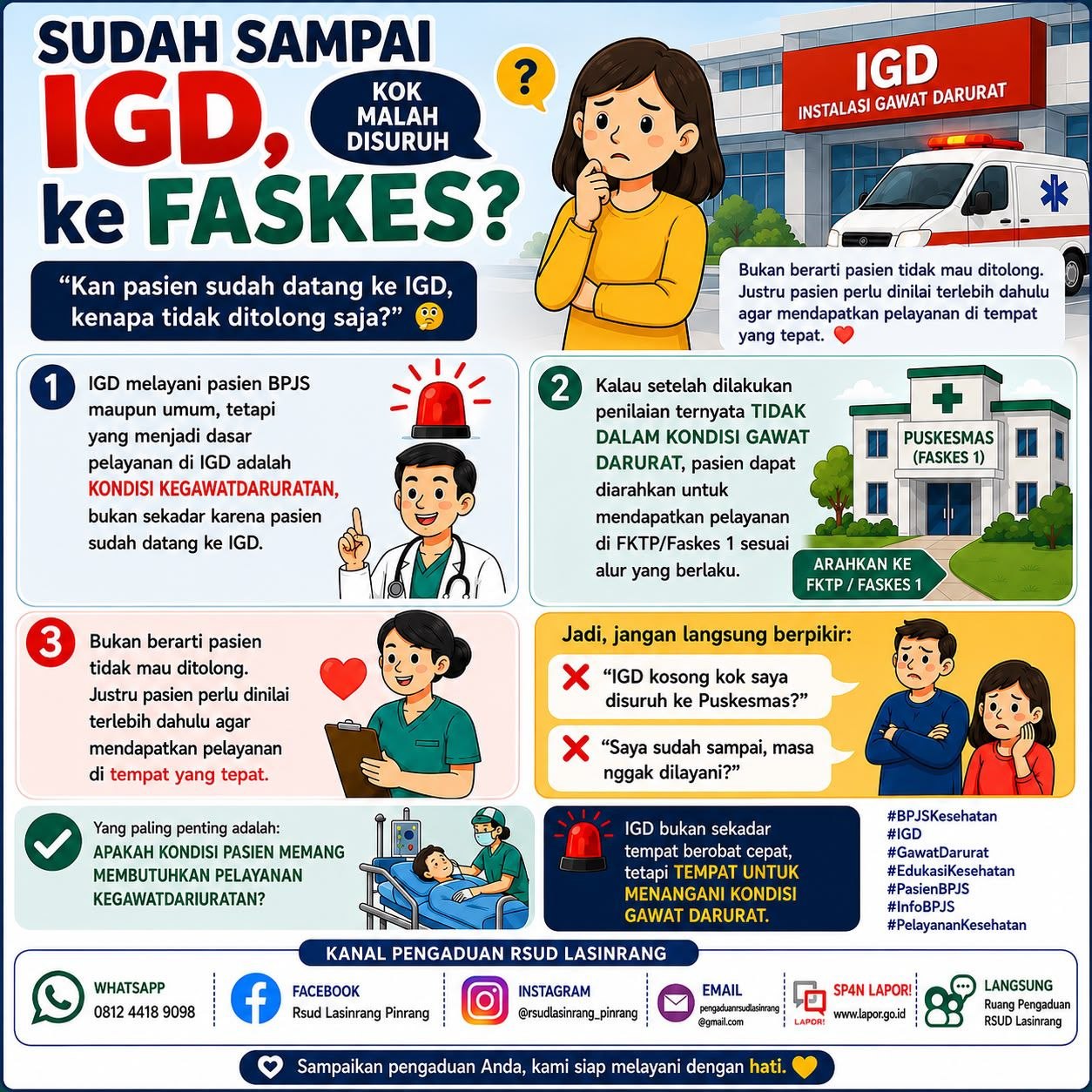 Edukasi alur pasien IGD ke Fasilitas Kesehatan Tingkat Pertama